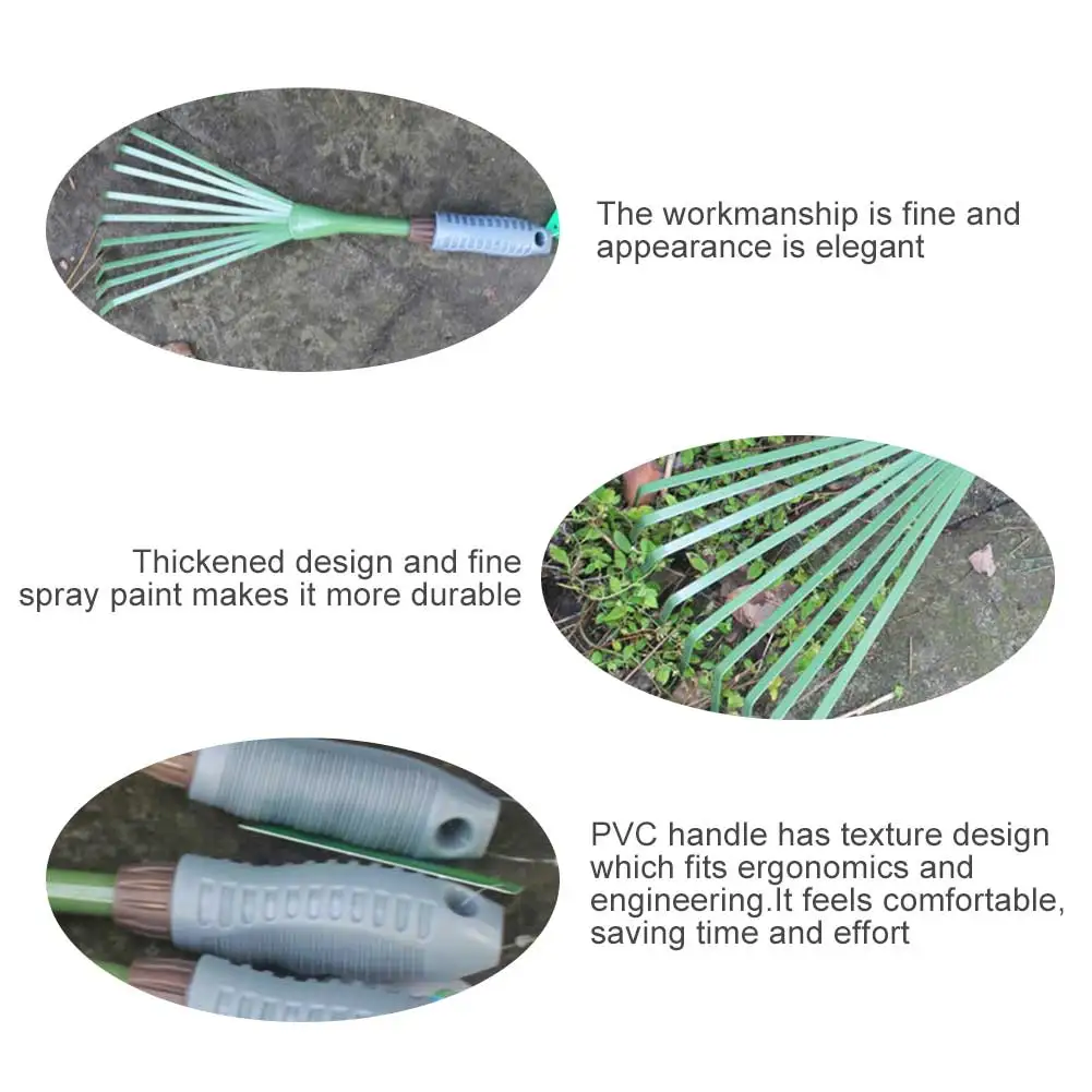 1 шт. девять зубов травяные грабли Sapless лист садовые инструменты Лопата в горшке Садовые принадлежности