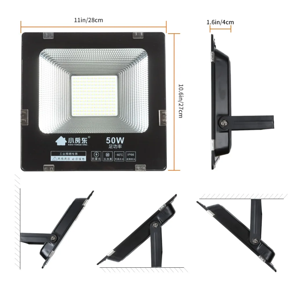 30w50w100w150w200w300w Светодиодный прожектор ip65 водонепроницаемый наружный светодиодный прожектор дневного света белый AC220V светодиодный прожектор безопасности