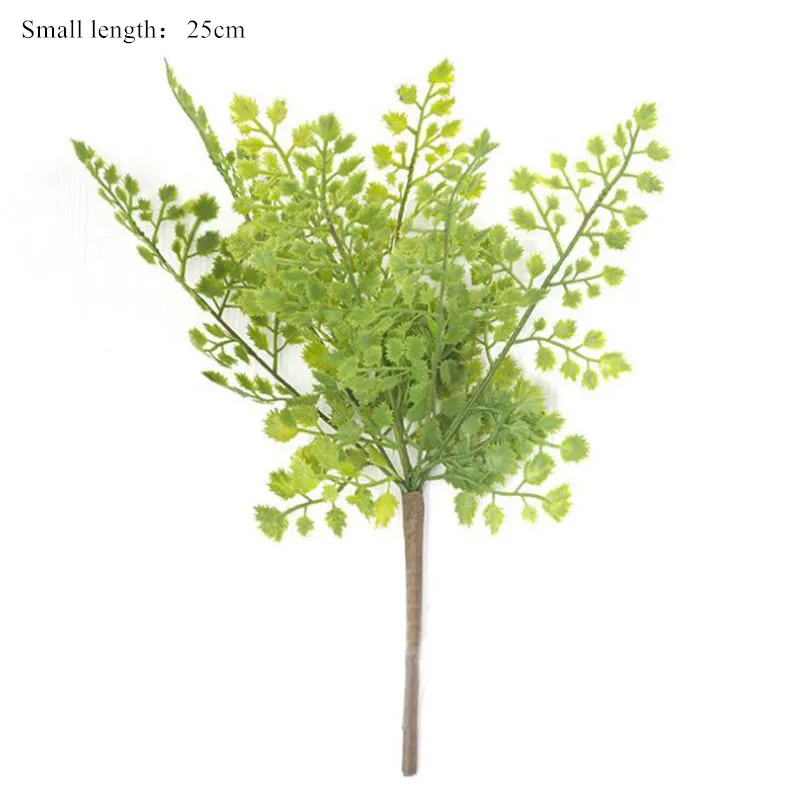 Высокое качество, искусственное растение, имитация травы, растительный лист, креативное пластиковое зеленое растение для дома, спальни, свадьбы, Нового года, украшение - Цвет: 25cm