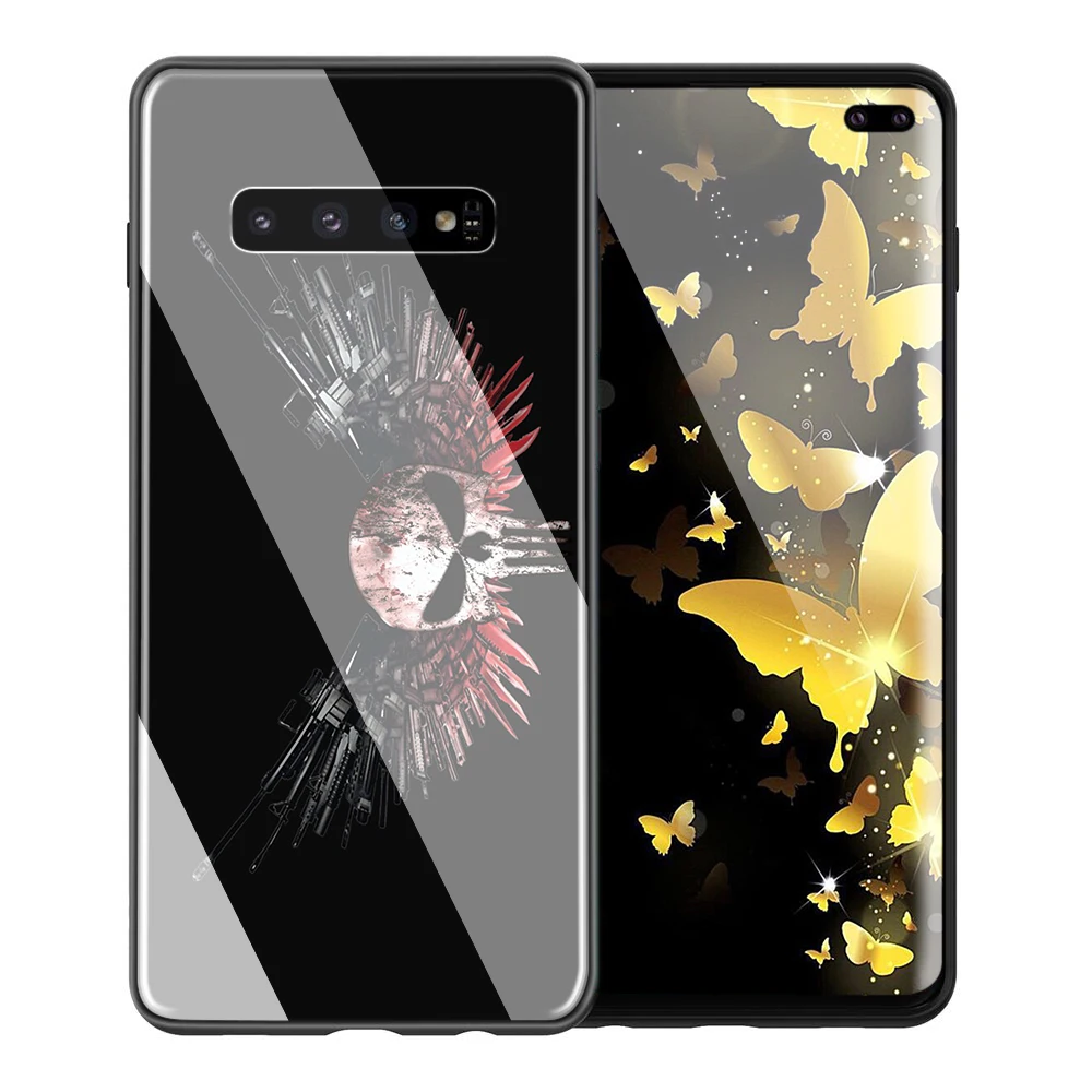 YIMAOC комиксов Marvel Дэдпул Стекло чехол для samsung Galaxy S7 S8 S9 S10 Plus, Note 8, 9, 10, A50 A20 A10 A70 - Цвет: TG10