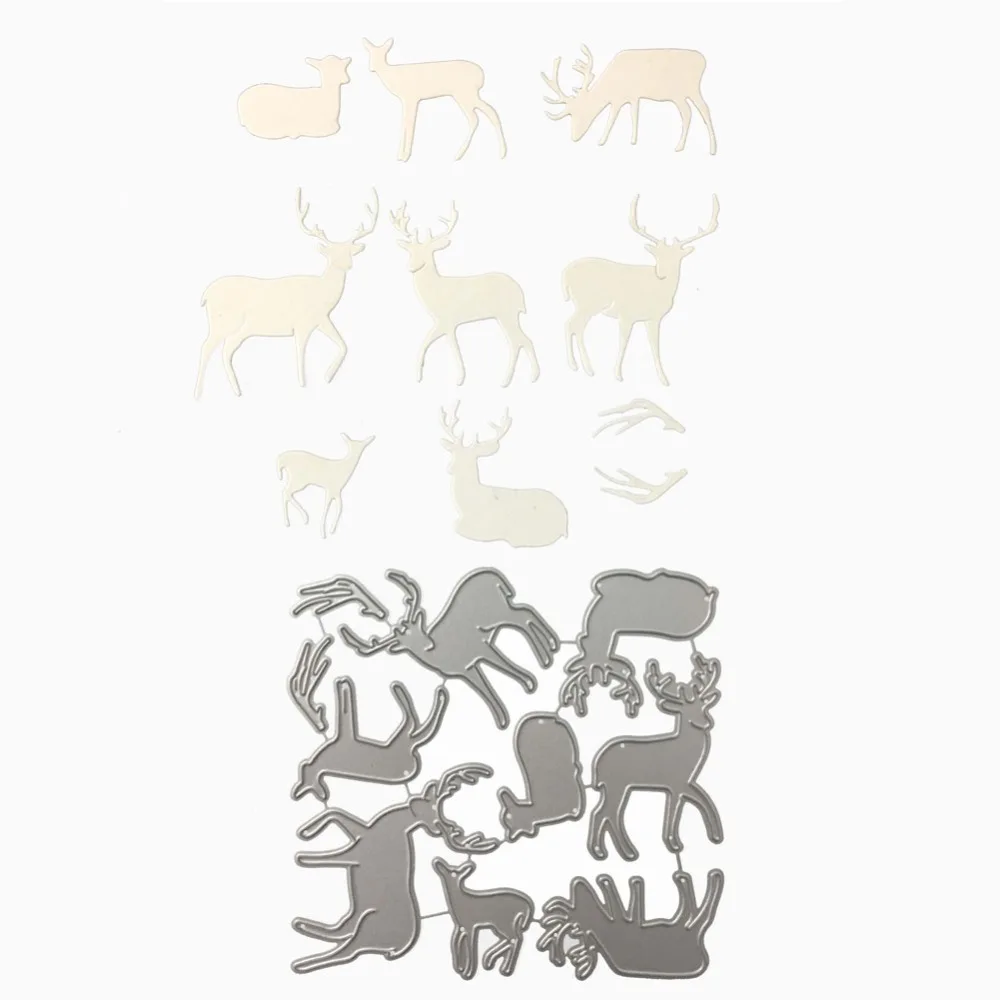 Sika Deer металлические режущие штампы и наборы штампов для скрапбукинга, открыток, трафарет для альбома, тиснение, ремесло, животные, штампы