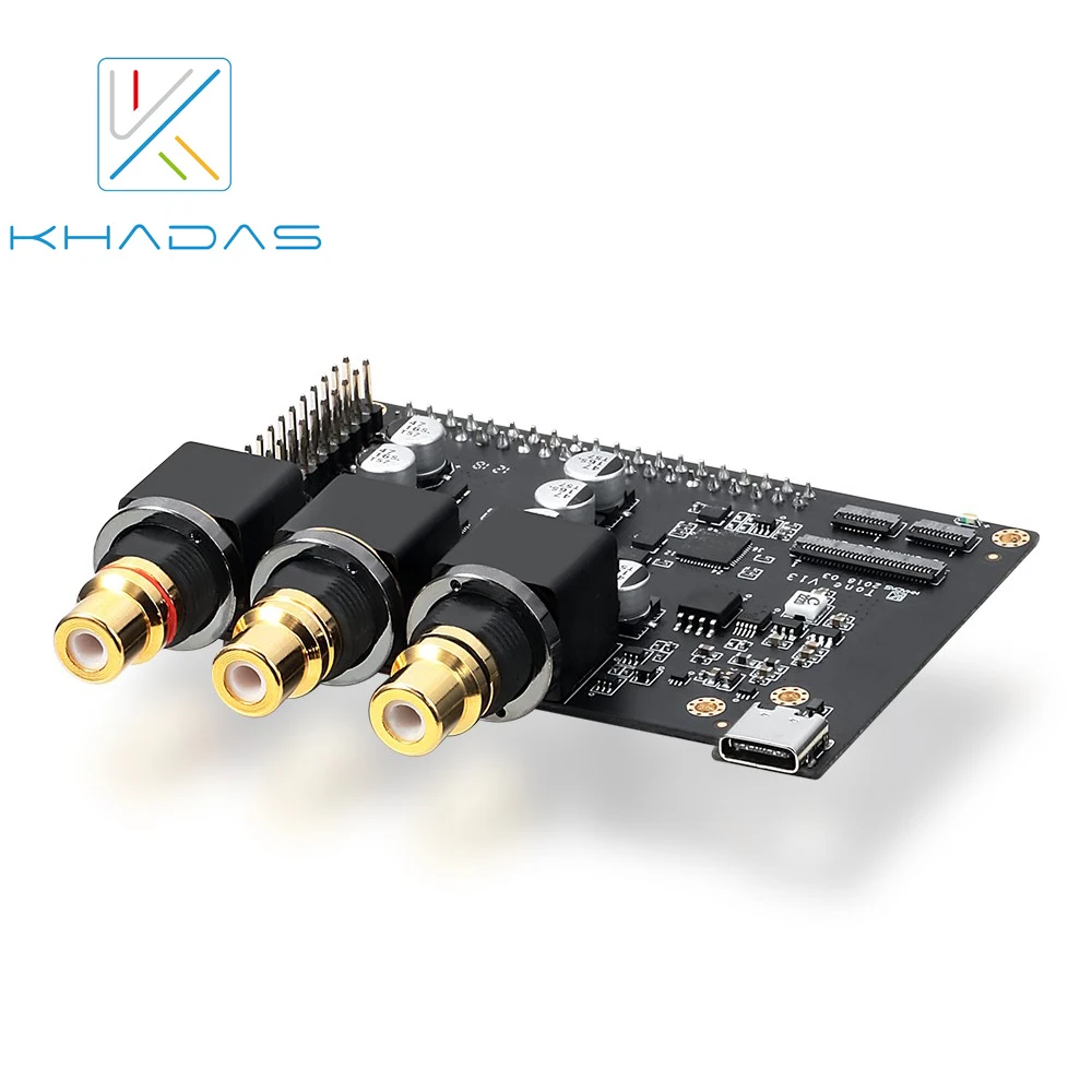 Billige Khadas Ton Bord ES9038Q2M USB DAC Hallo Res Audio Entwicklung Board mit XMOS XU208 128 QF48