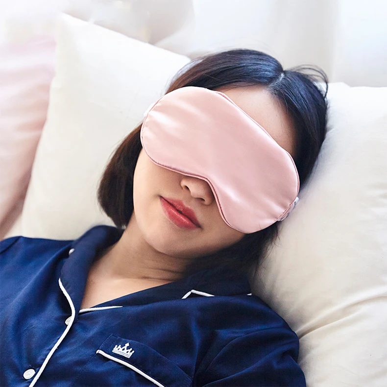 Натуральная высококлассная шелковая маска для сна тутового шелкопряда, повязка на глаза для путешествий, расслабляющая повязка для сна 19 Momme