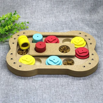 

Yorkshire Terrier Food Bowl Dog Bowl Fun Puzzle Food Bowl Pet Dog Toy Green Wood Food Bowl Utensils Slow Food Anti-mite