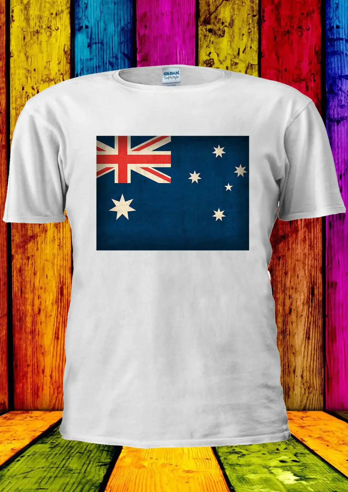 New Design Cotton Male Tee Shirt Australian Flag Australia Sydney T