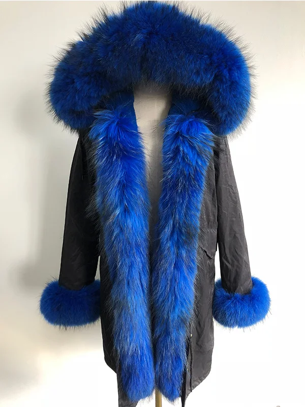 blue long Fitaylor зимняя куртка Женская Толстая теплая парка с капюшоном Mujer хлопковое Стеганое пальто длинный абзац плюс размер 3xl тонкая куртка женская - Цвет: blue long