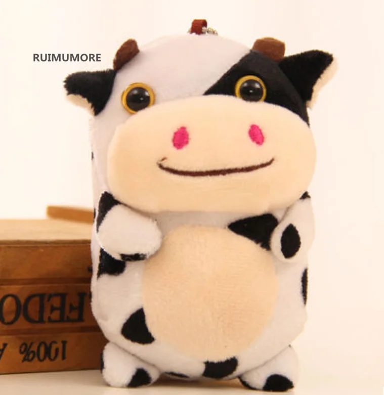 

Super Cute , Size Small 12CM Approx. Milk Cow Plush Animal Stuffed TOY , Key chain Gift Plush Toy