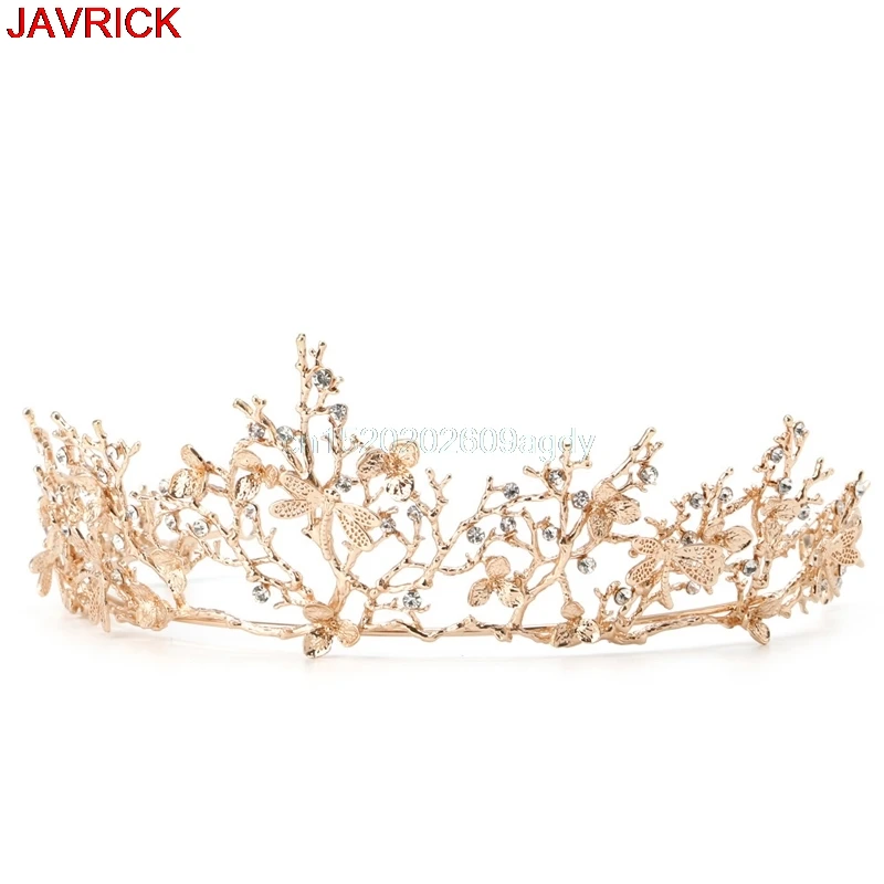 

Fashion Charm Flower Bridal Tiara Crown Headband Heart Flower Crystal Rhinestone Wedding Princess Hair Accessories Tiara
