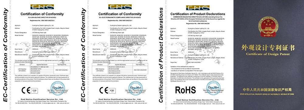 IMRELAX Lighting Certification