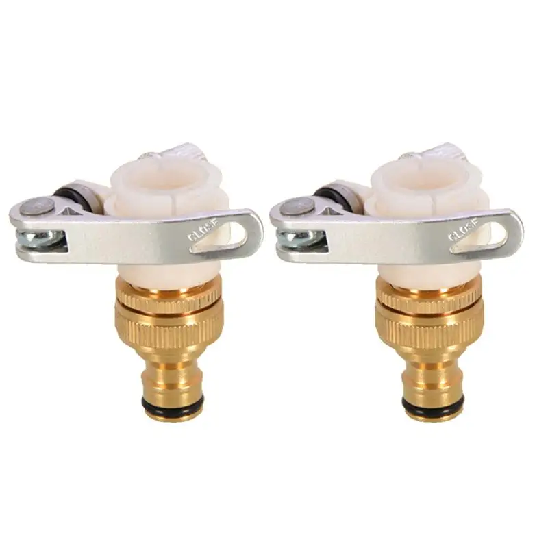 

2PCS 3/4" or 1/2" Universal Threaded Tap Gardening Water Hose Adapters Quick Pipe Connector Fittings Brass Tap Adapters