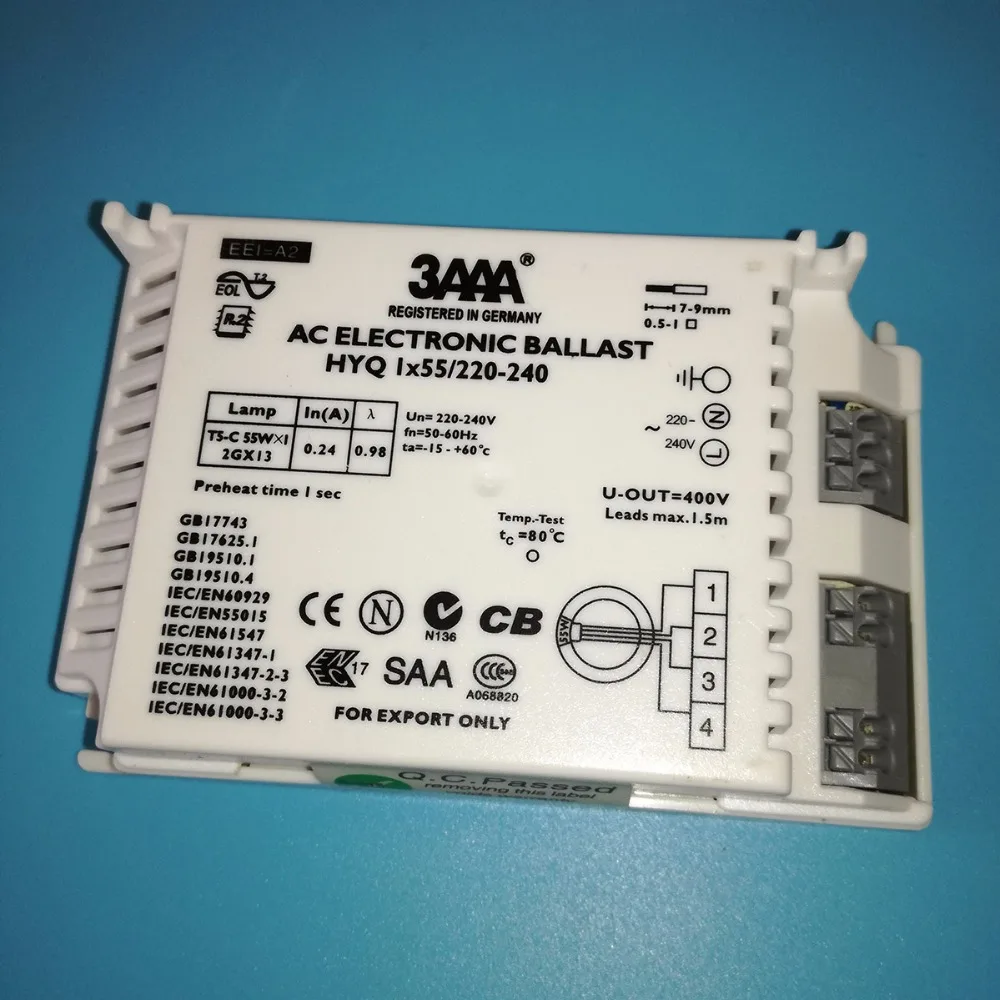 3AAA 55 W HYQ 1*55/220-240 V AC намотанная флуоресцентная лампа Электронный балласт для T5-C кольцевой лампы, SAA CB CE сертификат