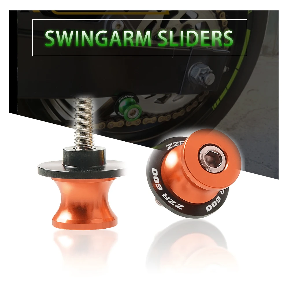 

Motorcycle Swingarm Sliders Spools Stand Slider For Kawasaki ZZR600 ZZR 600 1990 1191 1992 1993 1994 1995 1996 1997-2009