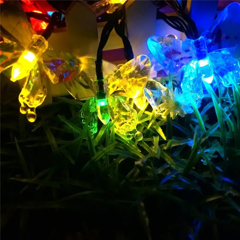 Lumiparty гирлянда led рождественское Наружное освещение Солнечные сказочные огни бабочки солнечные Рождественские огни для сада