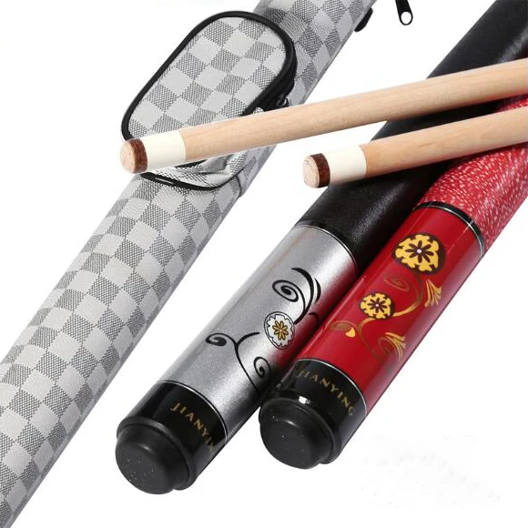 Jianying 1/2 Pool Cue Kit with High end Case Handmade Billiard Cue Stick Kit Irish Wrap Grip