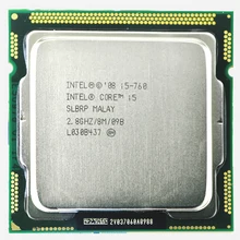 Процессор INTEL core 2 i5-760 процессор i5 760(2,8 ГГц/8 Мб кэш-памяти/разъем LGA1156/45 нм) настольный процессор i5 760 гарантия 1 год