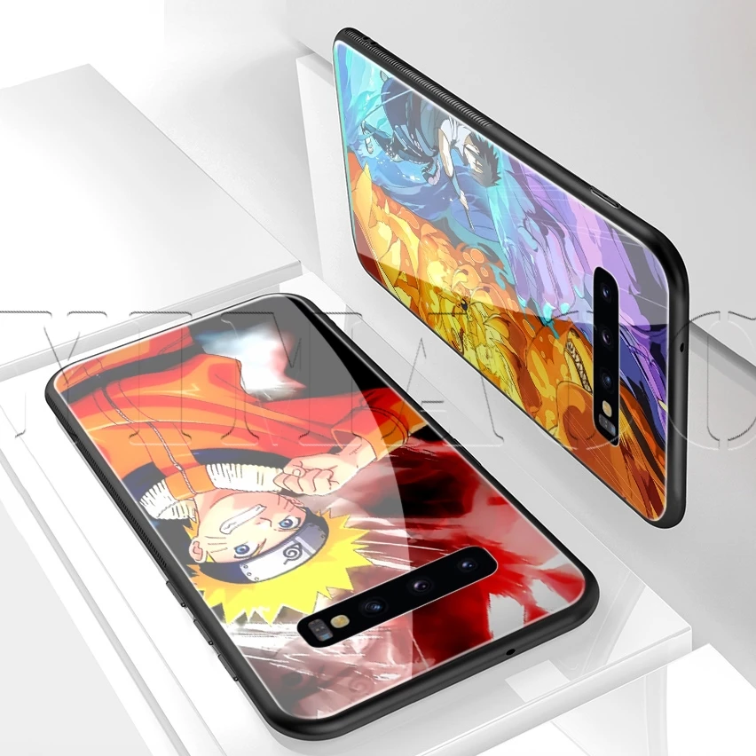 Стеклянный чехол YIMAOC Sasuke Naruto для Samsung Galaxy S7 S8 S9 S10 Plus Note 8 9 10 A50 A20 A10 A70|Бамперы| |