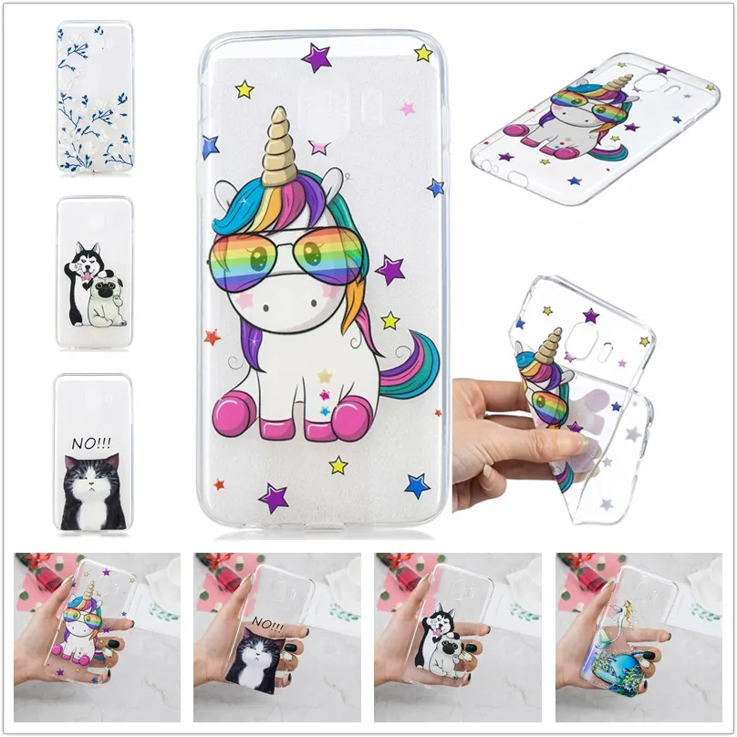 

For Samsung Galaxy J4 2018 J42018 J400 Case Lovely Soft Silicone TPU Cases Mobile Phone Protective Back Cover Coque