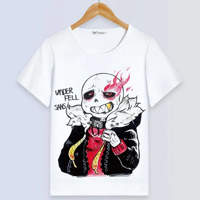 Undertale T-Shirts Jogo De Camisetas Estampa 3D Roupa De Rua Homens Moda  Feminina Harajuku Sans Clothing - Escorrega o Preço