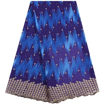 

Roy Blue Swiss Voile Lace In Switzerland High Quality Swiss Cotton Lace Fabric With Stones African Lace For Nigerian Dress F1645