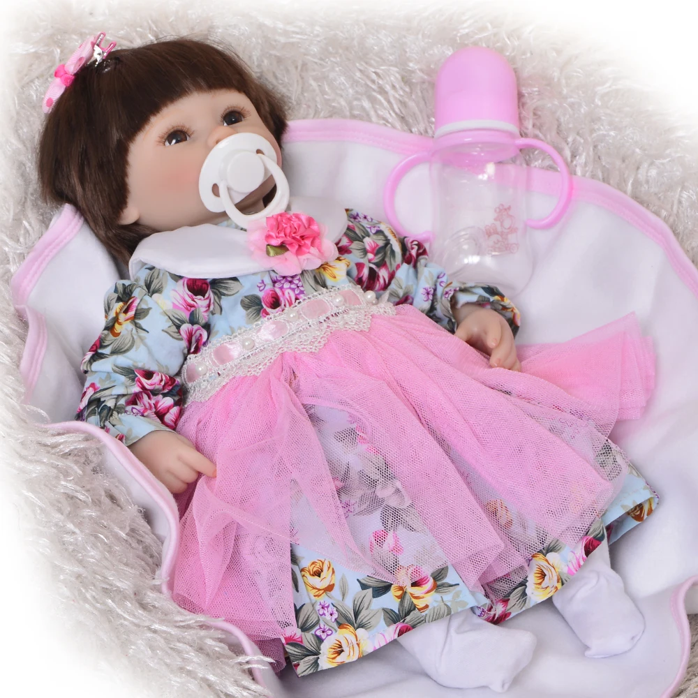 

17inch 42cm baby reborn Menina Children Best Gift Silicone Reborn Baby Dolls for Kids Handmade Princess Bonecas for sale babies