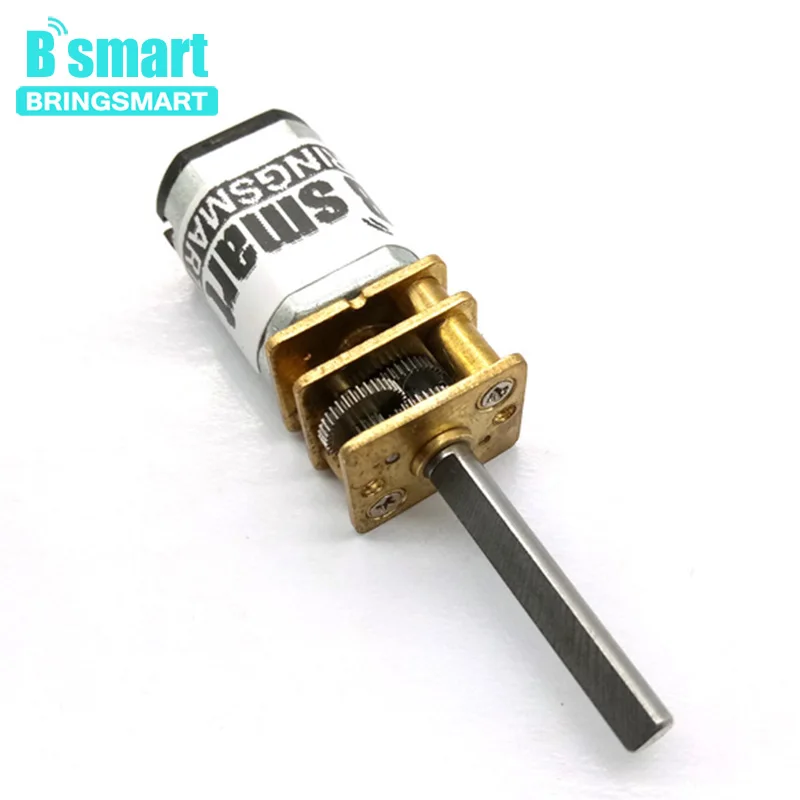 Bringsmart N20 D3* 20 мини-мотор-редуктор постоянного тока Шестерни двигатель 3/6/12 В LED Обратный низкая Скорость 15-600 об/мин электронный