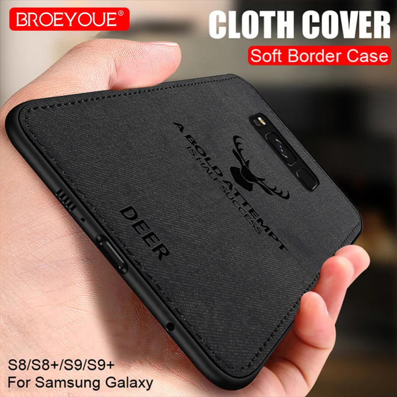 

Luxury Soft Cloth Case For Samsung Galaxy S7 Edge S8 S9 Plus Note 8 9 Case For Samsung A6 Plus 2018 J3 J5 J7 Shockproof Case