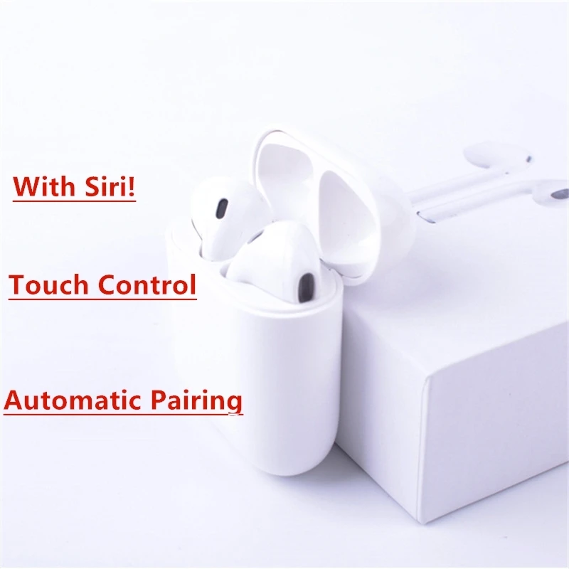 

1:1 original for Wireless Bluetooth Earphone Earbuds With Charging Box For Iphone 7 8 X with logo china pods