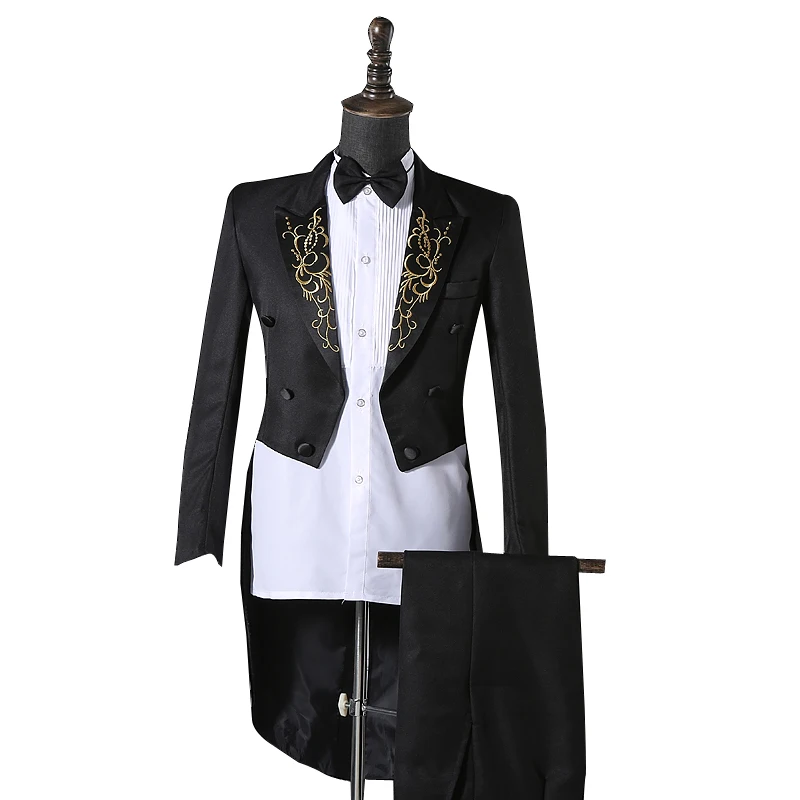Mens Black White Suits Jacket Pants Formal Dress Men Suit Set men wedding suits groom tuxedos for men blazer Mens Black White Suits Jacket Pants Formal Dress Men Suit Set men wedding suits groom tuxedos for men blazer
