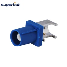 Superbat 10 шт. Fakra C Bule штекер мужской Конец Запуск PCB крепление под прямым углом Fakra радио автомобильный разъем