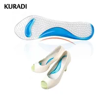 Women Silicone Gel Insoles Non Slip Length Arch Support Feet Massaging Metatarsal Cushion Orthopedic Pad for High Heels Shoes