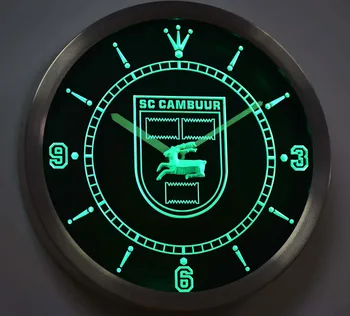 

nc1019 SC Cambuur Leeuwarden Eredivisie Football Neon Sign LED Wall Clock