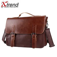 2018 Xtrend marca Bolso Hombre Bolso de cuero Crossbody bolsos Messenger hombres de viaje bolsas de hombro sólido maletines bolsos