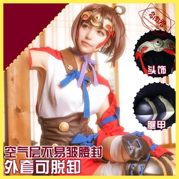

[STOCK] 2018 Hot Anime Kotetsujou no Kabaneri Battele Uniform Cosplay Costume Full Set Unisex For Halloween Free Shipping New.
