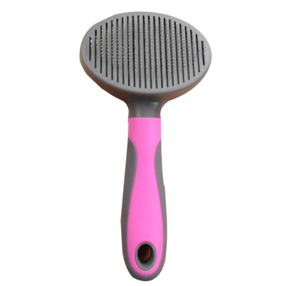 pink Меховые щетки для кошек, домашних животных, самоочищающаяся расческа для волос, щетка для удаления волос, Массажная щетка, аксессуары, расческа для ухода за домашними животными, инструмент - Цвет: pink
