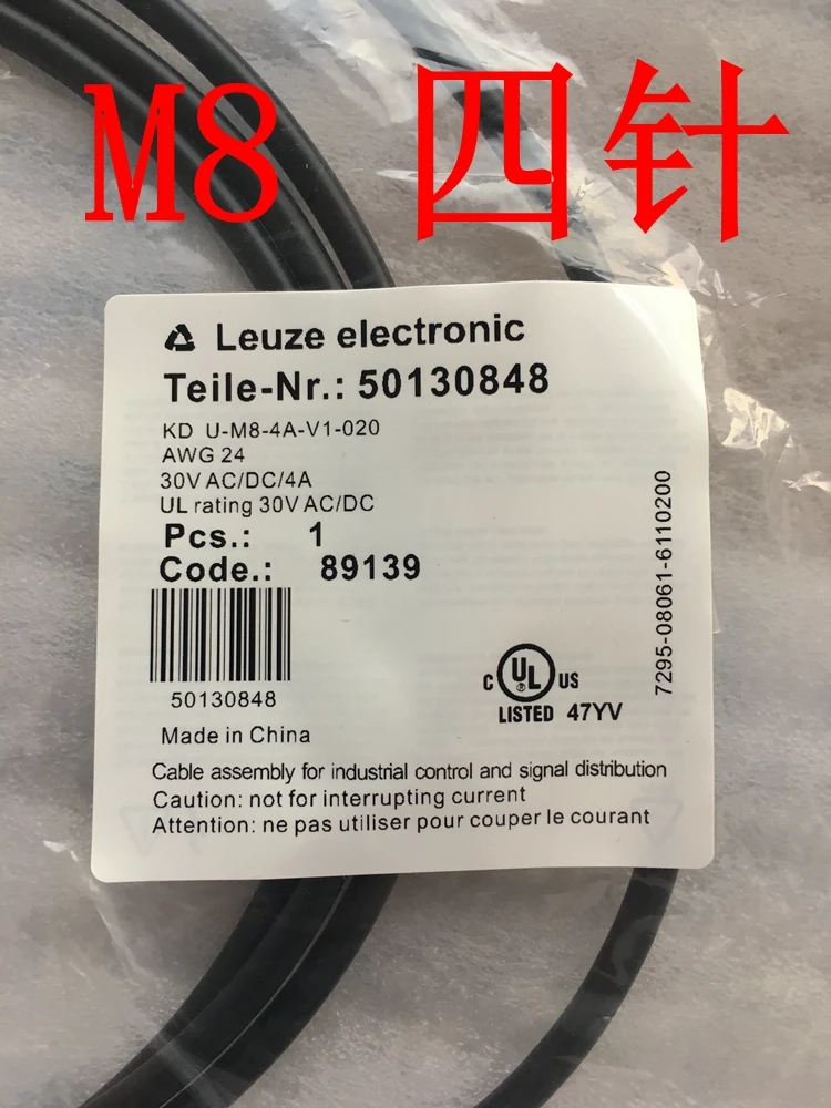 NEU-OVP Leuze K-D M8A-4P-5m-PVC Kabel 30V 4A 50104526 