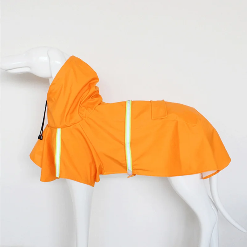 OWDBOB водонепроницаемый дождевик для собак с капюшоном светоотражающий дождевик для домашних животных плащ Одежда для маленьких средних и больших товары для животных, собак - Цвет: orange