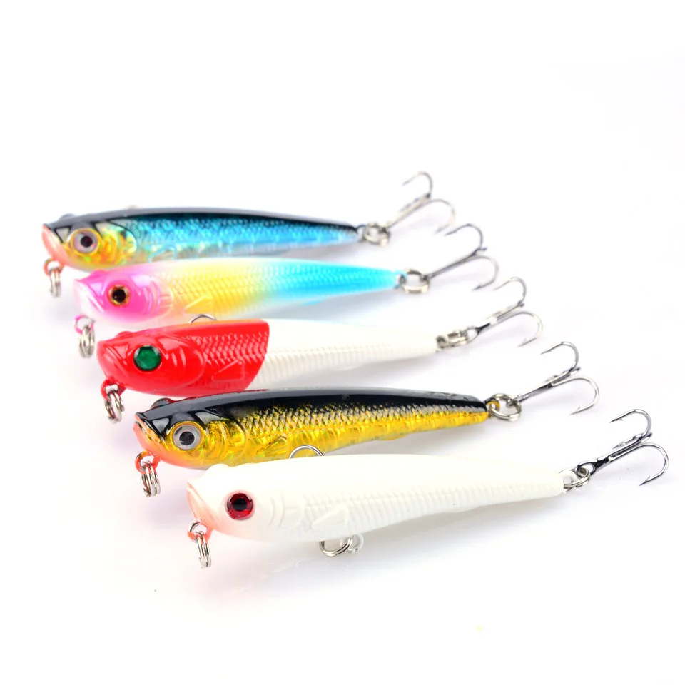 

2pcs Pencil Fishing Lures 6.5cm 7.1g Hard Baits Artificial Make Bass Crankbait Wobblers Fishing bait Treble Hooks Tackle