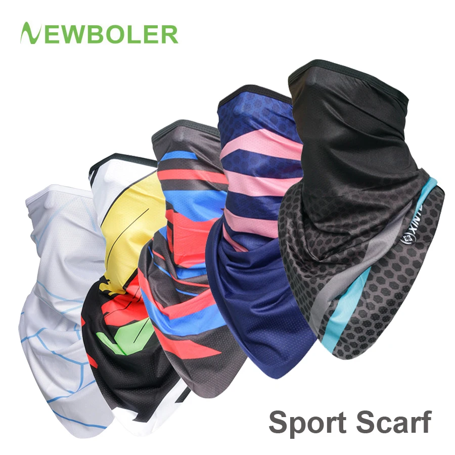 

NEWBOLER Summer Cycling Face Mask Anti-sweat Breathable Cycling Caps Running Hiking Bicycle Bandana Sports Scarf For Men Women