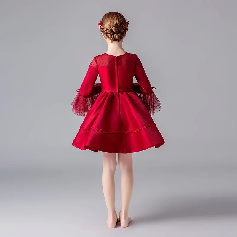 wine flower girl dresses