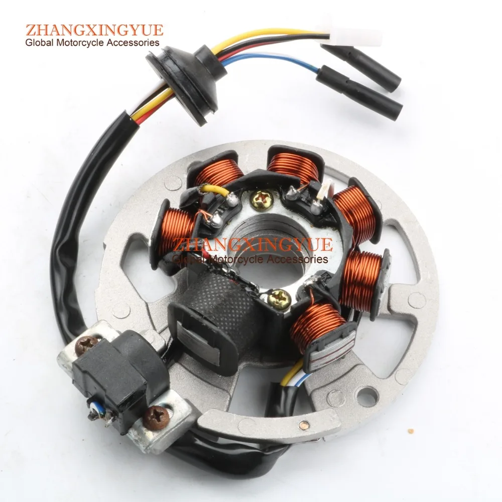 New 7 Coil Stator Rotor Ignition Assembly 50cc 2 Stroke Minarelli 1pe40qmb