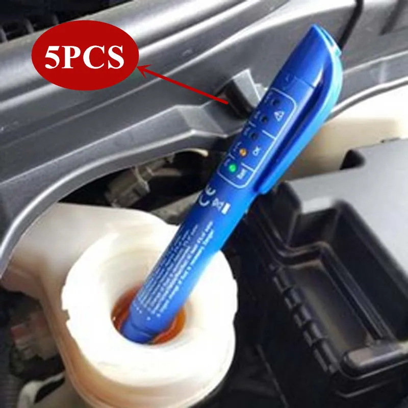 

5PCS/ SET Auto Brake Oil Tester Pen For DOT3 DOT4 DOT5.1 Car Brake Fluid Testing Pen Water Test Automobile Brake Oil Detector