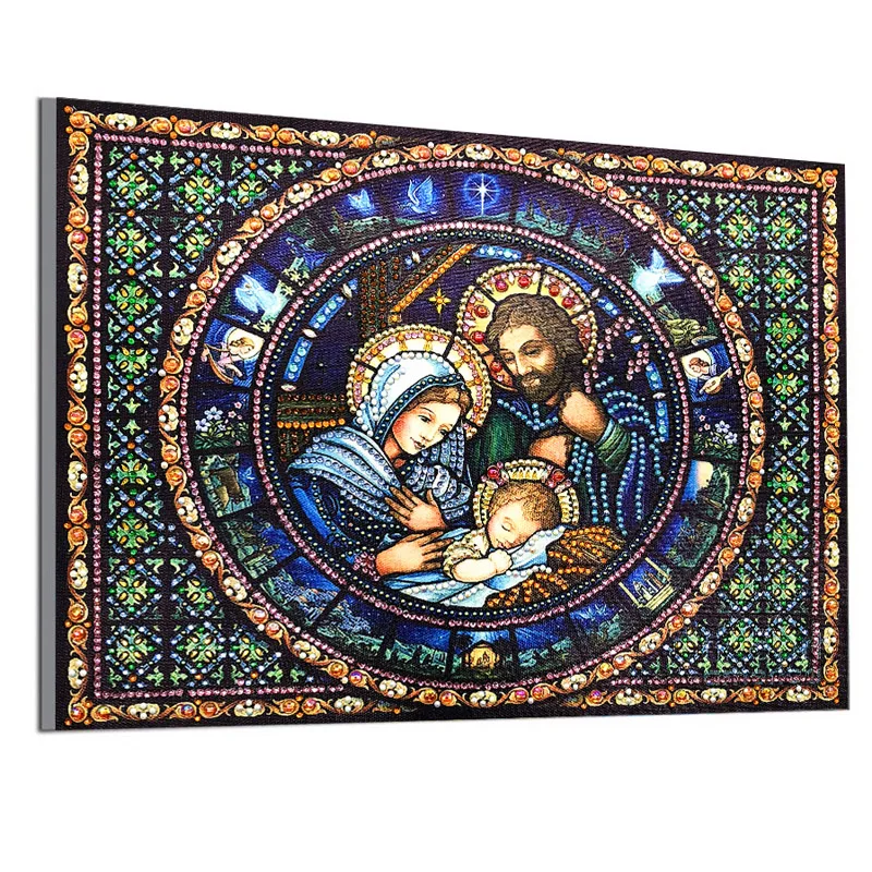 RUBOS DIY Diamond Painting Healer Pantheleimon Icon Religion Diamond Embroidery Mosaic Orthodox 5D Big Bead Pearls Crystal Sale (9)