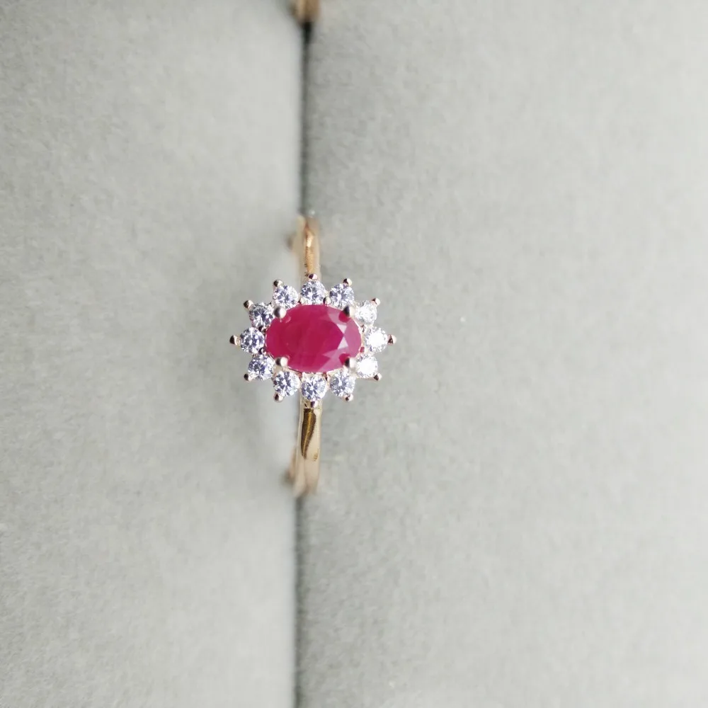 KJJEAXCMY fine jewelry 925 серебро инкрустированное натуральным Рубином кольцо ювелирные изделия