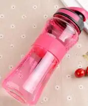 Розовый 1 шт. 700 мл BPA бесплатно Пластик спортивный напиток мой Бутылки для Воды Drinkware Портативный Спорт Велосипед Велоспорт прочные бутылки JA 0021 - Цвет: Розовый