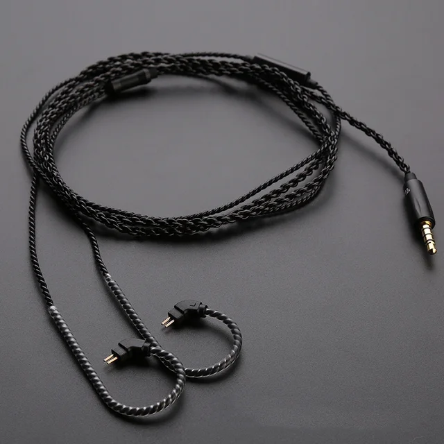 US $6.19 Original TRN Replacement Earphone Cable 0.75mm 2Pin Upgraded Cable With Mic Use For TRN V10 TRN V20