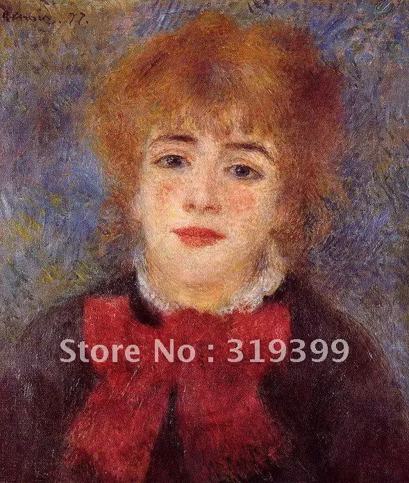 

Oil Painting Reproduction,portrait of jeanne samary by pierre auguste renoir, oil painting on linen canvas,FreeShipping,handmade
