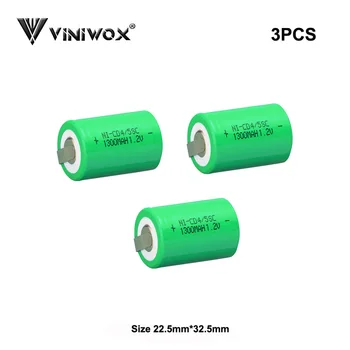 

Ni-CD 1300mAh 4/5SC 1.2V Rechargeable Batteries for Electric Flashlight Power Bank Power Tool Battery Subc NICD Cell Accumulator