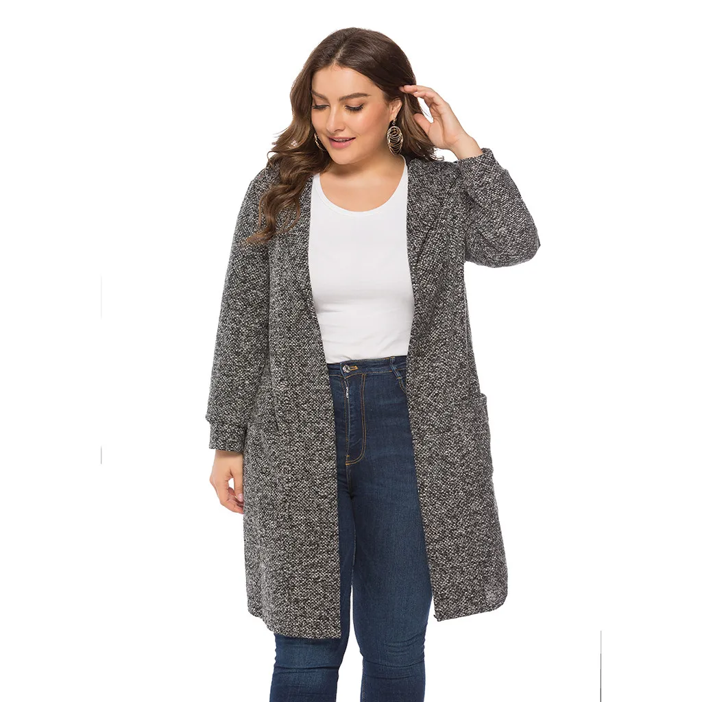 

Large Size Autumn Winter Women's Jacket Coats Female Long Hooded Coats Outerwear Warm Jackets Cardigan Casual Warm Jacket #531
