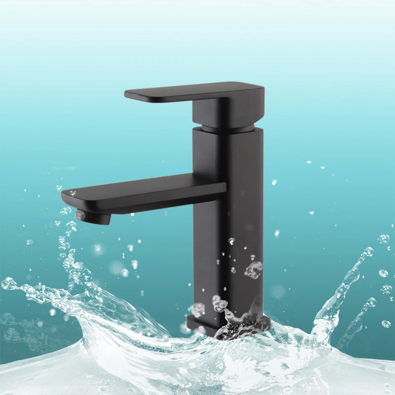 Латунный кран для ванной комнаты, черный кран для раковины, кран для холодной и горячей ванной комнаты, кран на одно отверстие, кран для воды с одной ручкой, керамический кран для раковины, смеситель