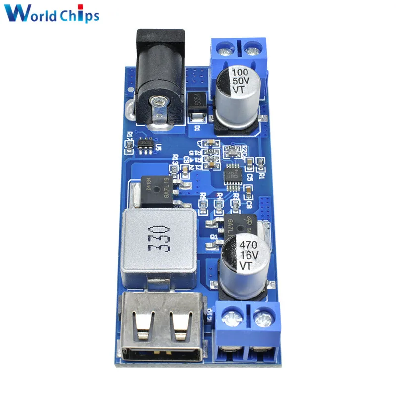 Заменить LM2596S DC 24V/12 В до 5 пост 5A Шаг вниз Питание понижающий преобразователь